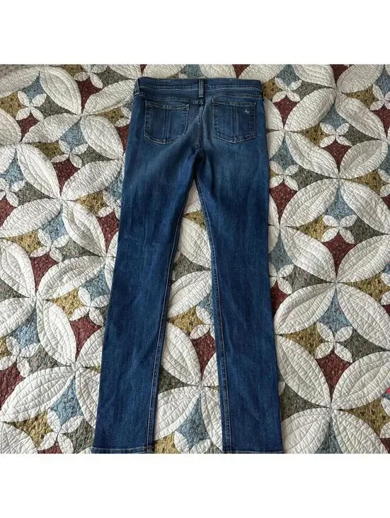 Rag & Bone Skinny Jeans Sloane Plaid Repair Denim Casual Size 30” waist - Picture 7 of 8